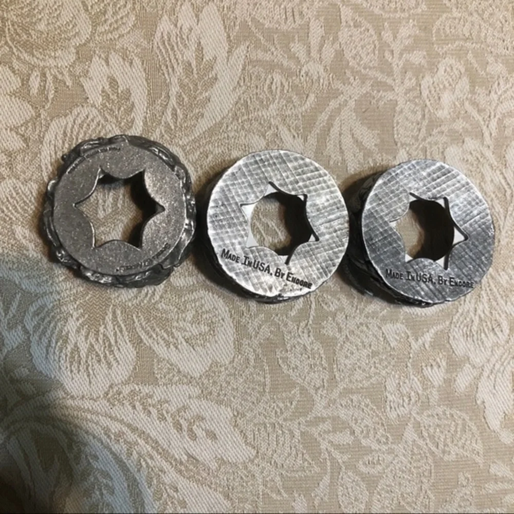 Encore USA made Pewter turtle tea light holder set of‎ 3